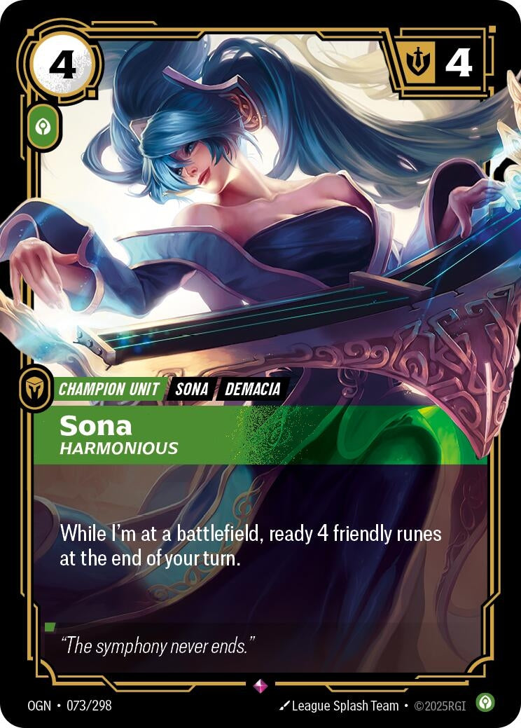 Image for Sona - Harmonious (073/298) (OGN) - Riftbound: League of Legends Trading Card Game