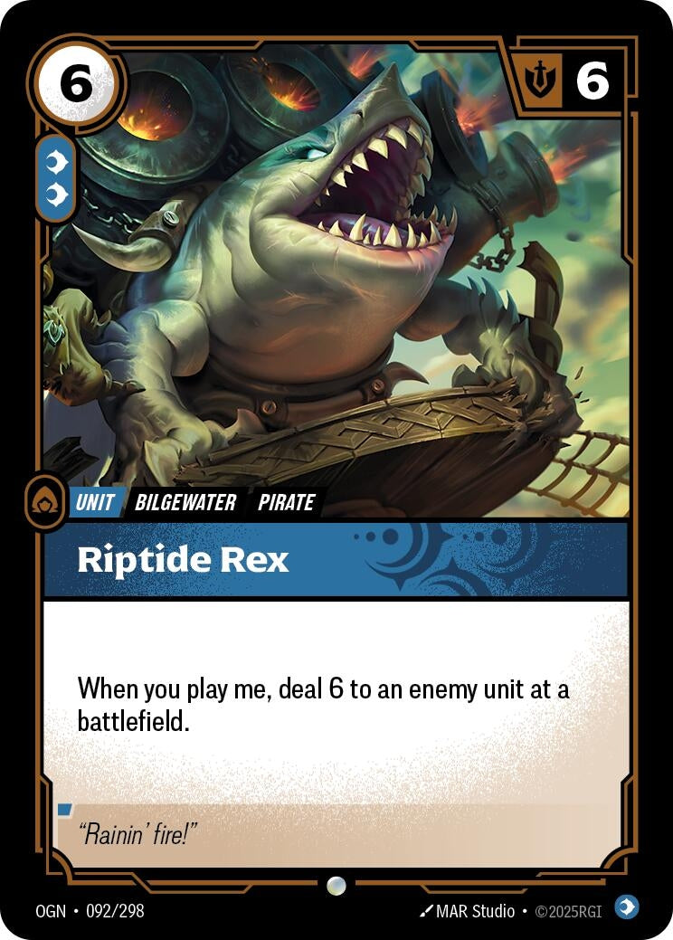 Image for Riptide Rex (092/298) (OGN) - Riftbound: League of Legends Trading Card Game