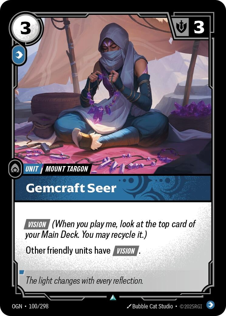Image for Gemcraft Seer (100/298) (OGN) - Riftbound: League of Legends Trading Card Game