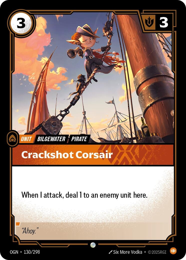 Image for Crackshot Corsair (130/298) (OGN) - Riftbound: League of Legends Trading Card Game