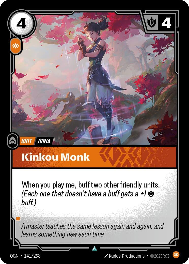 Image for Kinkou Monk (141/298) (OGN) - Riftbound: League of Legends Trading Card Game
