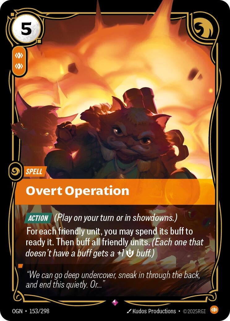 Image for Overt Operation (153/298) (OGN) - Riftbound: League of Legends Trading Card Game