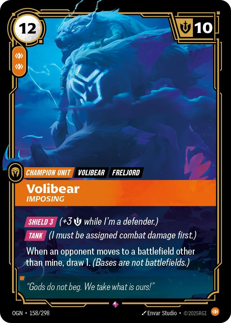 Image for Volibear - Imposing (158/298) (OGN) - Riftbound: League of Legends Trading Card Game