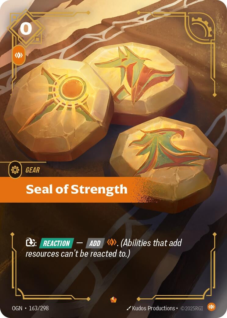 Image for Seal of Strength (163/298) (OGN) - Riftbound: League of Legends Trading Card Game