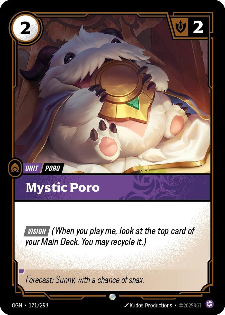 Image for Mystic Poro (171/298) (OGN) - Riftbound: League of Legends Trading Card Game