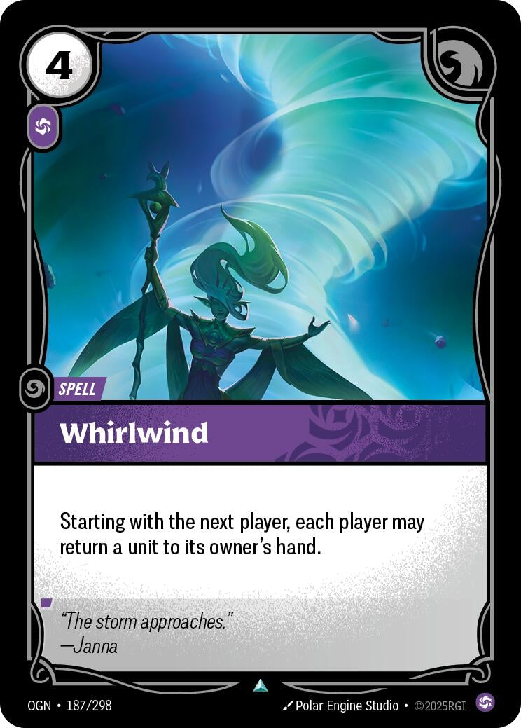 Image for Whirlwind (187/298) (OGN) - Riftbound: League of Legends Trading Card Game