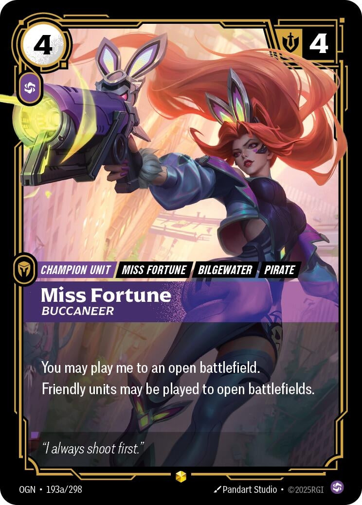 Image for Miss Fortune - Buccaneer (Alternate Art) (193a/298) (OGN) - Riftbound: League of Legends Trading Card Game