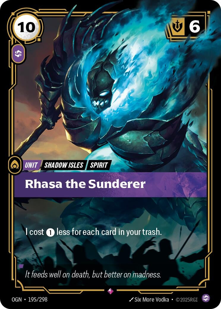 Image for Rhasa the Sunderer (195/298) (OGN) - Riftbound: League of Legends Trading Card Game