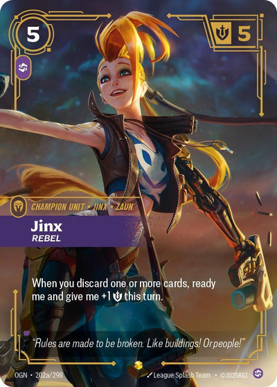Jinx - Rebel (Alternate Art) (202a/298) (OGN)