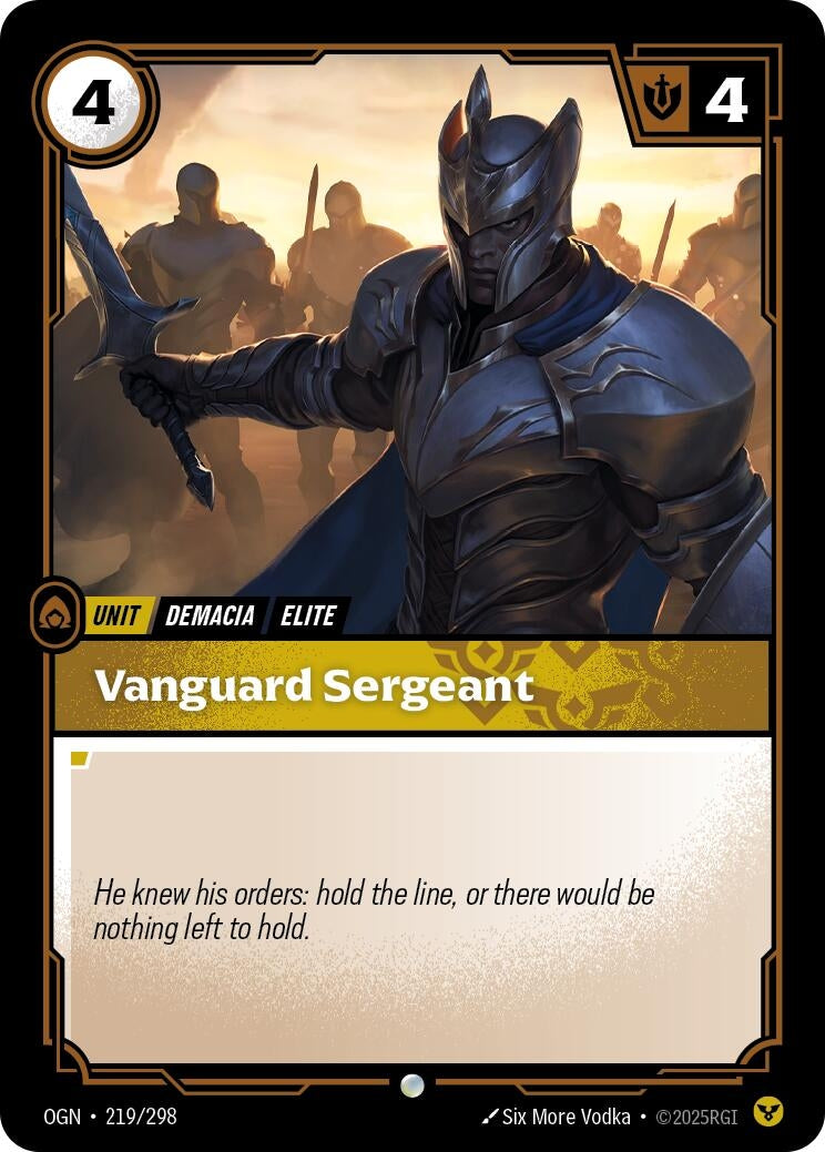 Image for Vanguard Sergeant (219/298) (OGN) - Riftbound: League of Legends Trading Card Game