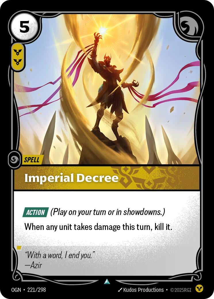 Image for Imperial Decree (221/298) (OGN) - Riftbound: League of Legends Trading Card Game