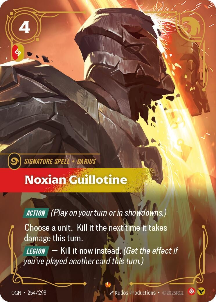 Image for Noxian Guillotine (254/298) (OGN) - Riftbound: League of Legends Trading Card Game