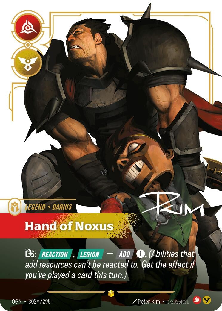 Image for Darius - Hand of Noxus (Alternate Art) (302*/298) (OGN) - Riftbound: League of Legends Trading Card Game
