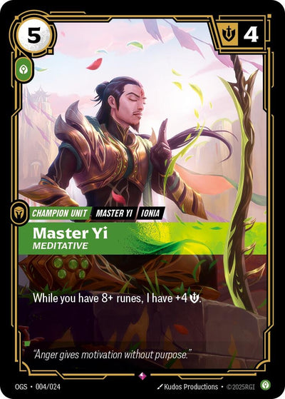 Master Yi - Meditative (Origins: Proving Grounds) (004/024)