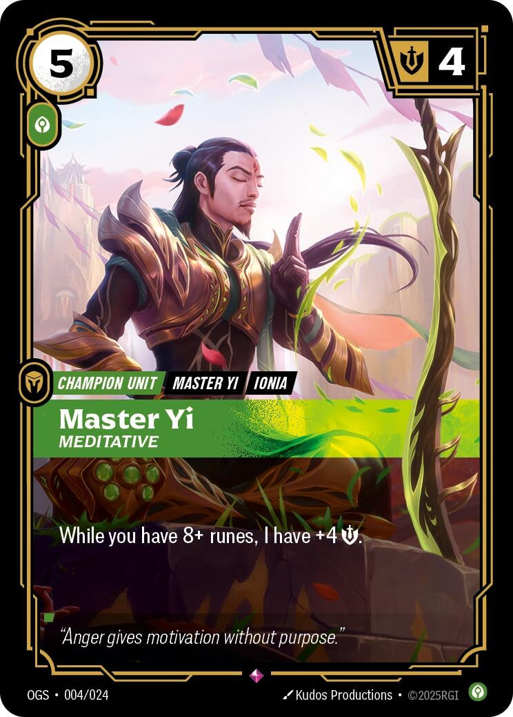 Master Yi - Meditative (Origins: Proving Grounds) (004/024)