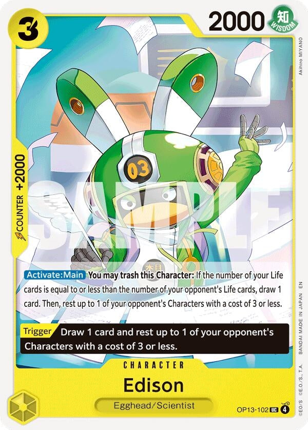 Image for Edison (Carrying On His Will) (OP13-102) - One Piece Card Game