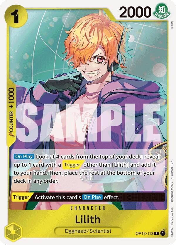 Image for Lilith (Carrying On His Will) (OP13-113) - One Piece Card Game