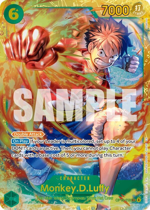 Image for Monkey.D.Luffy (118) (SP) (Carrying On His Will) (OP13-118) - One Piece Card Game