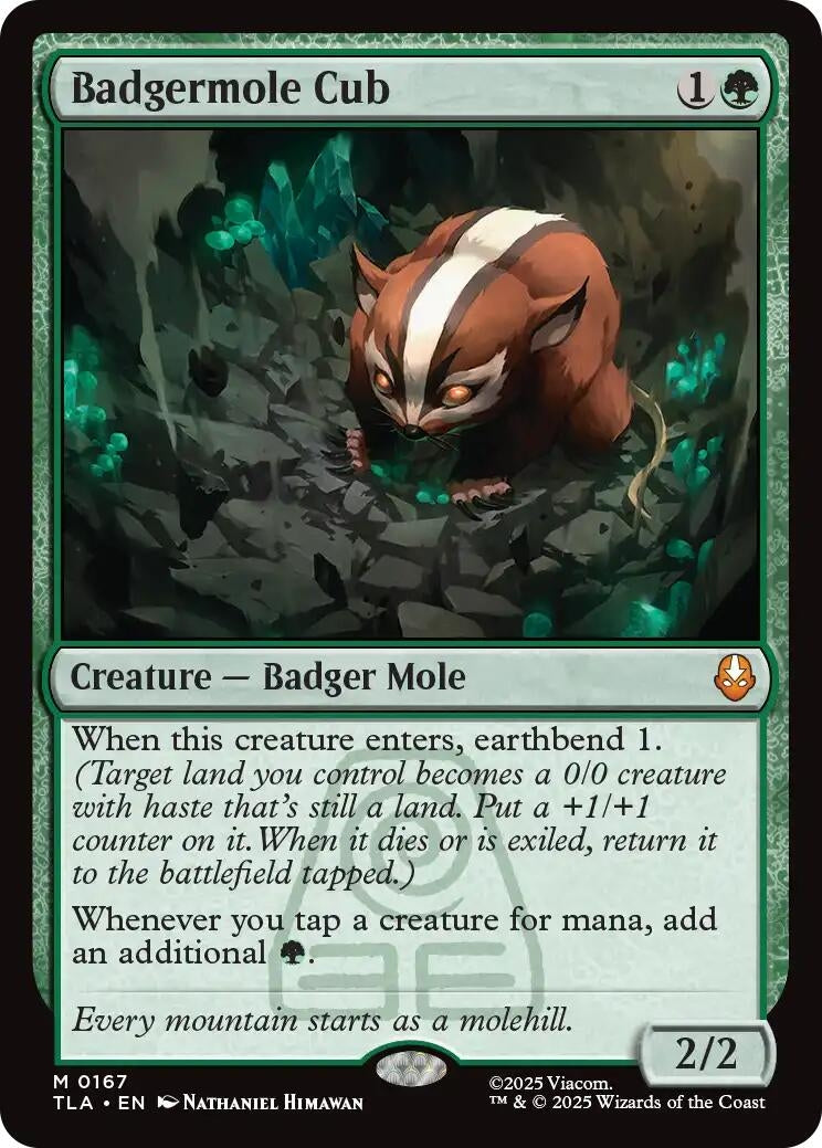 Image for Badgermole Cub (Avatar: The Last Airbender) (167) - Magic: The Gathering