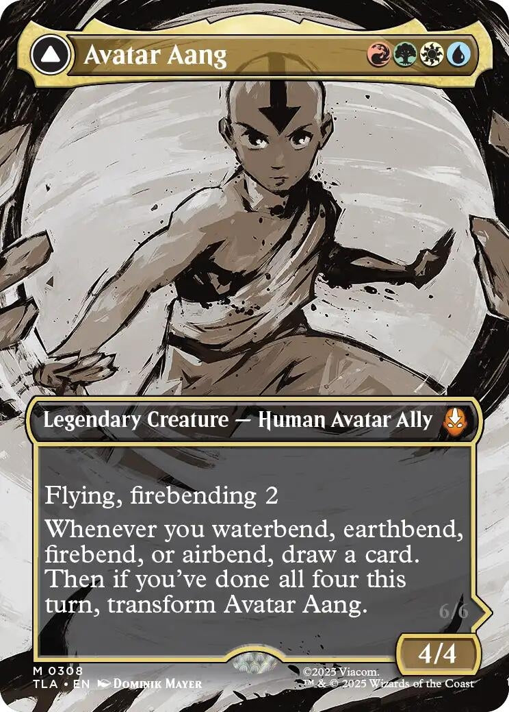 Image for Avatar Aang (Borderless) (Avatar: The Last Airbender) (308) - Magic: The Gathering