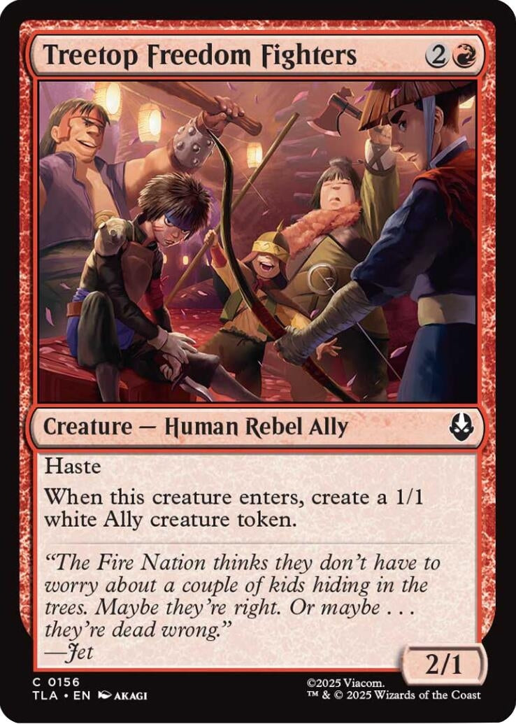 Image for Treetop Freedom Fighters (Avatar: The Last Airbender) (156) - Magic: The Gathering