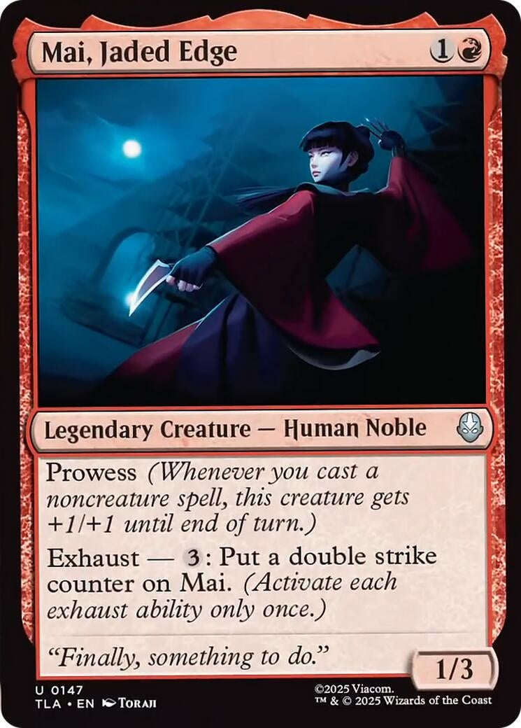 Image for Mai, Jaded Edge (Avatar: The Last Airbender) (147) - Magic: The Gathering