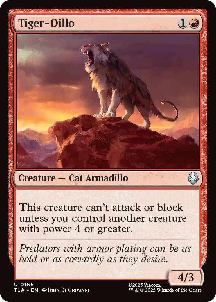 Image for Tiger-Dillo (Avatar: The Last Airbender) (155) - Magic: The Gathering