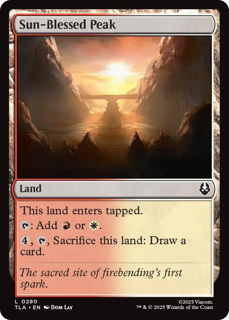 Image for Sun-Blessed Peak (Avatar: The Last Airbender) (280) - Magic: The Gathering
