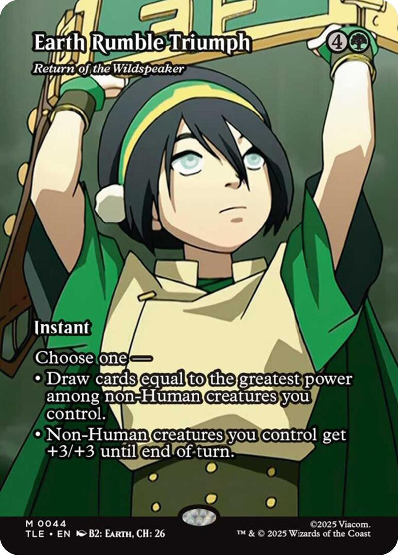 Image for Earth Rumble Triumph - Return of the Wildspeaker (Borderless) (Avatar: The Last Airbender: Eternal-Legal) (44) - Magic: The Gathering