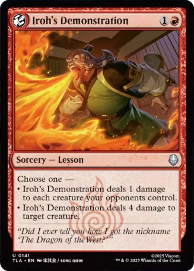 Image for Iroh's Demonstration (Avatar: The Last Airbender) (141) - Magic: The Gathering