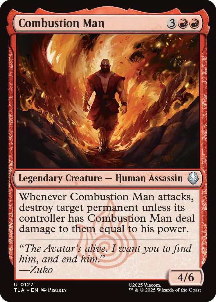 Image for Combustion Man (Avatar: The Last Airbender) (127) - Magic: The Gathering