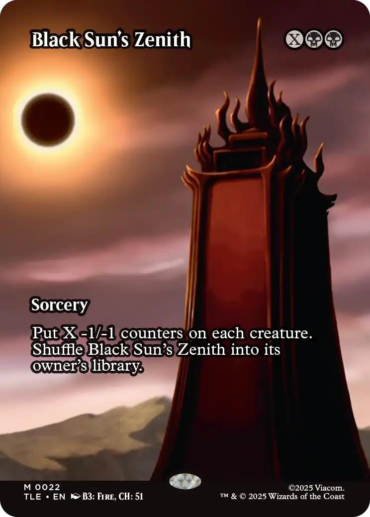 Image for Black Sun's Zenith (Borderless) (Avatar: The Last Airbender: Eternal-Legal) (22) - Magic: The Gathering