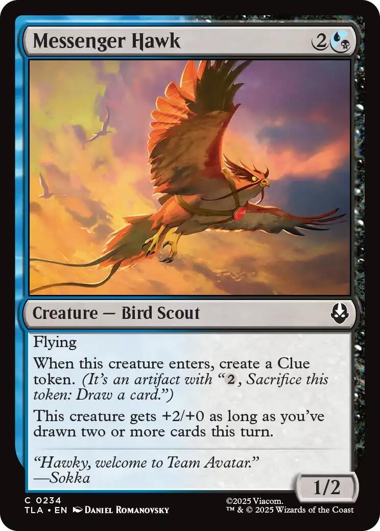 Image for Messenger Hawk (Avatar: The Last Airbender) (234) - Magic: The Gathering