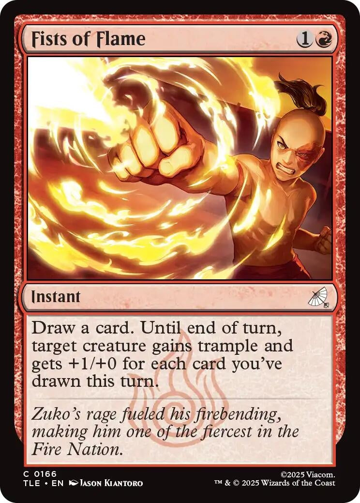 Image for Fists of Flame (Avatar: The Last Airbender: Eternal-Legal) (166) - Magic: The Gathering