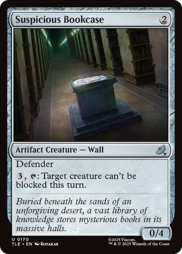 Image for Suspicious Bookcase (Avatar: The Last Airbender: Eternal-Legal) (170) - Magic: The Gathering