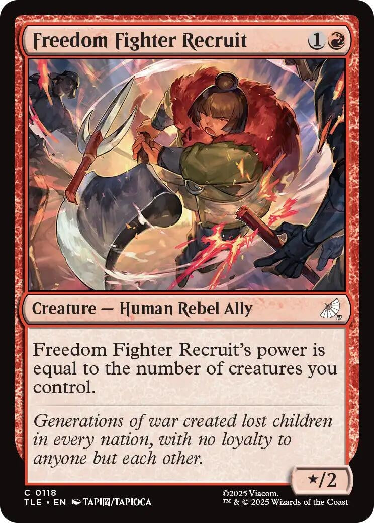 Image for Freedom Fighter Recruit (Avatar: The Last Airbender: Eternal-Legal) (118) - Magic: The Gathering