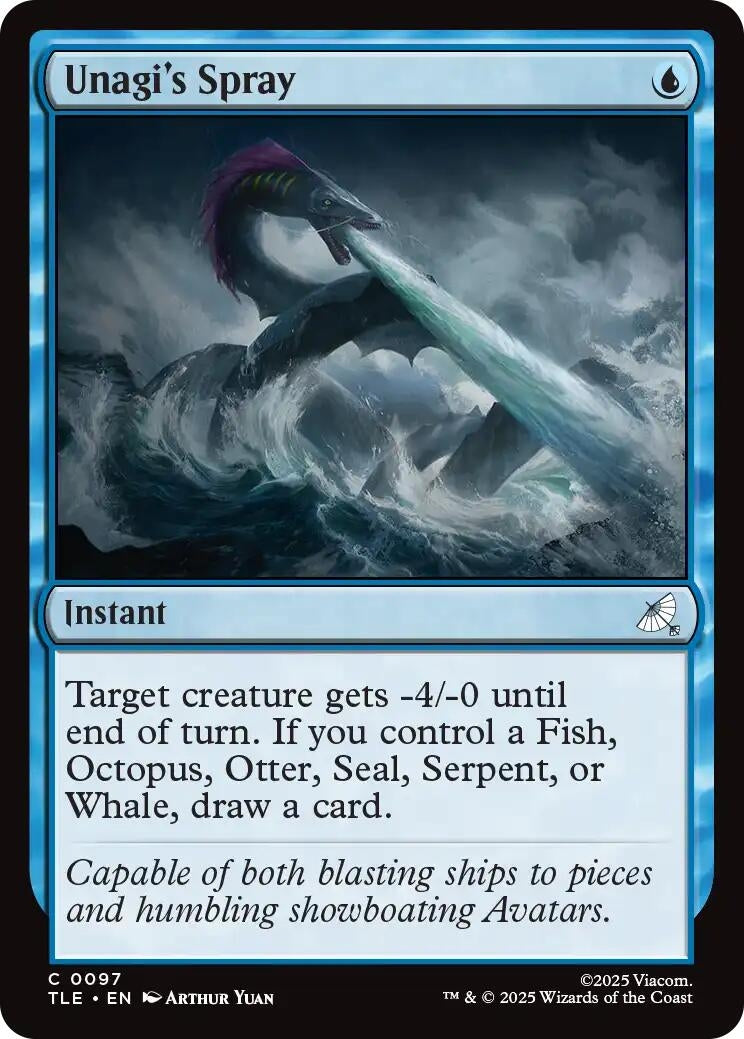 Image for Unagi's Spray (Avatar: The Last Airbender: Eternal-Legal) (97) - Magic: The Gathering