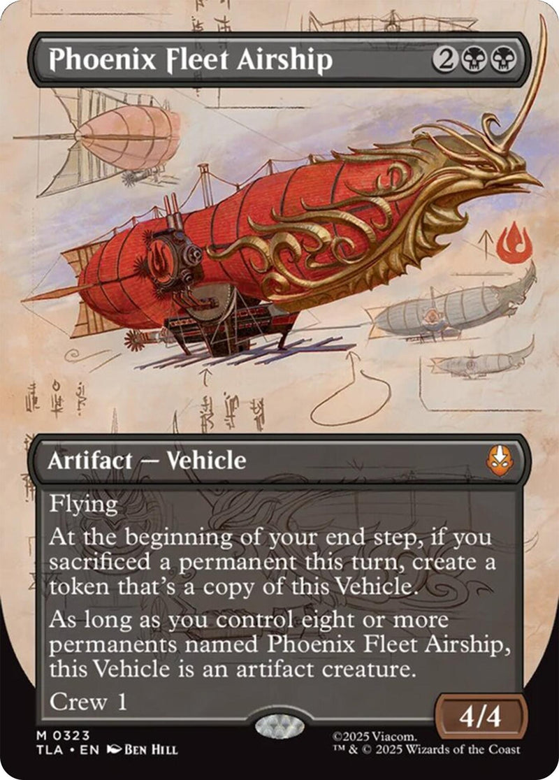 Image for Phoenix Fleet Airship (Borderless) (Avatar: The Last Airbender) (323) - Magic: The Gathering