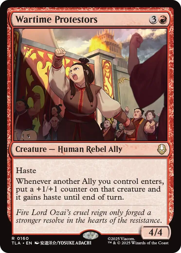 Image for Wartime Protestors (Avatar: The Last Airbender) (160) - Magic: The Gathering