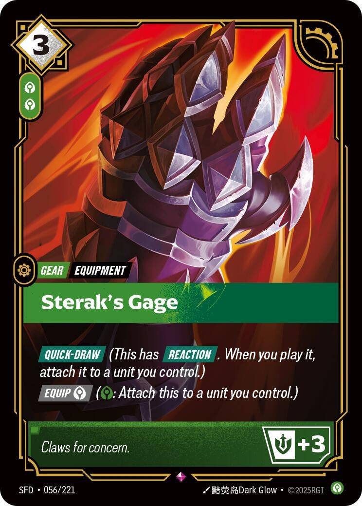 Image for Sterak's Gage (Spiritforged) (056/221) - Riftbound: League of Legends Trading Card Game