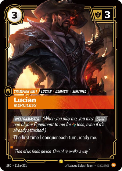Lucian - Merciless (Alternate Art) (Spiritforged) (113a/221)