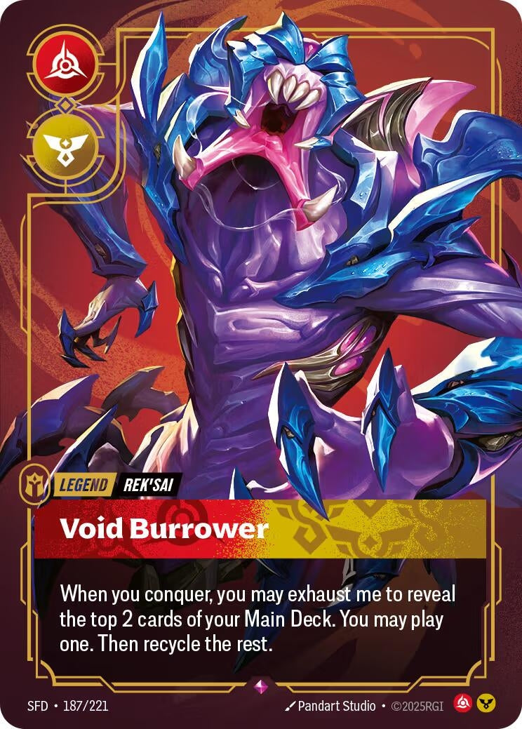 Image for Rek'sai - Void Burrower (Spiritforged) (187/221) - Riftbound: League of Legends Trading Card Game