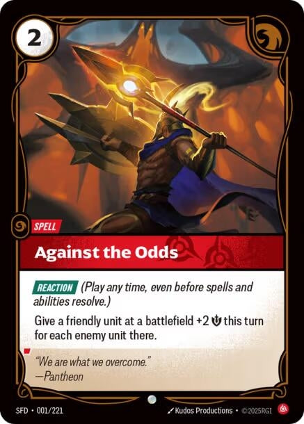 Image for Against the Odds (Spiritforged) (001/221) - Riftbound: League of Legends Trading Card Game