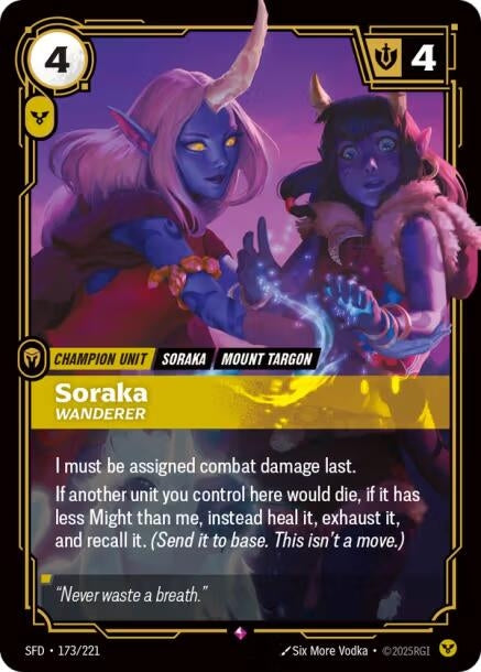 Image for Soraka - Wanderer (Spiritforged) (173/221) - Riftbound: League of Legends Trading Card Game