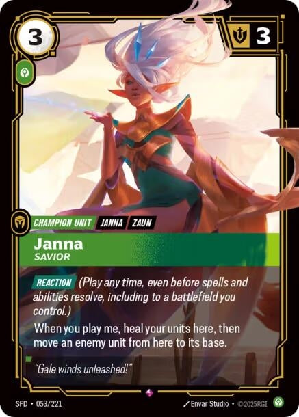 Image for Janna - Savior (Spiritforged) (053/221) - Riftbound: League of Legends Trading Card Game