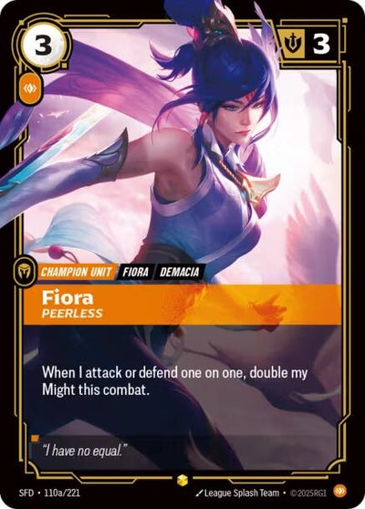 Fiora - Peerless (Alternate Art) (Spiritforged) (110a/221)