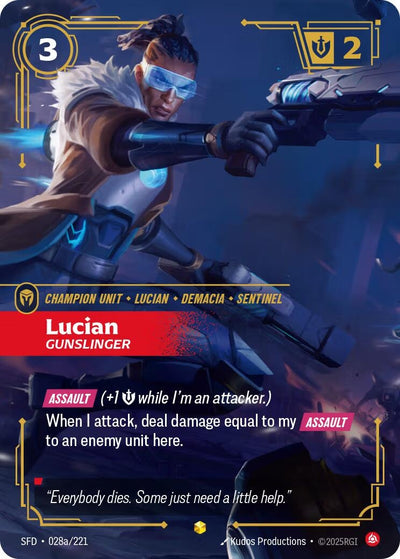 Lucian - Gunslinger (Alternate Art) (Spiritforged) (028a/221)