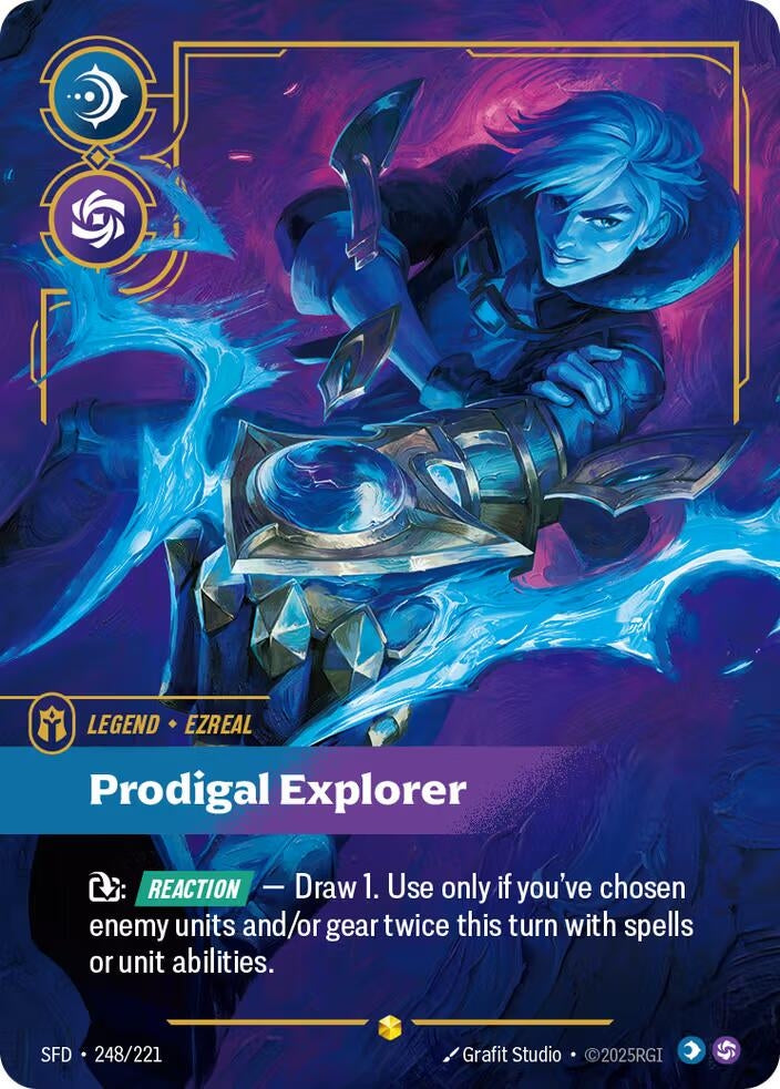 Image for Ezreal - Prodigal Explorer (Overnumbered) (Spiritforged) (248/221) - Riftbound: League of Legends Trading Card Game