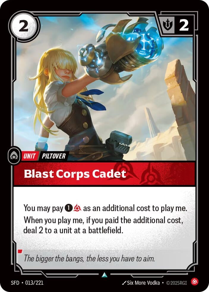 Image for Blast Corps Cadet (Spiritforged) (013/221) - Riftbound: League of Legends Trading Card Game