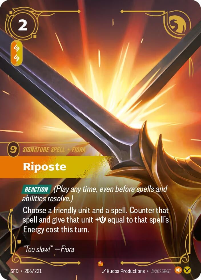 Image for Riposte (Spiritforged) (206/221) - Riftbound: League of Legends Trading Card Game